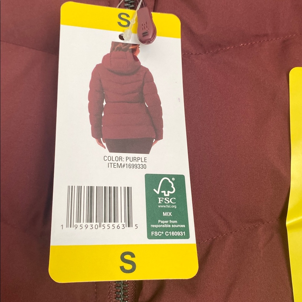 32 Degrees Heat Women’s Puffer Jacket – Size S – Burgundy / Maroon – NWT - Picture 4 of 5